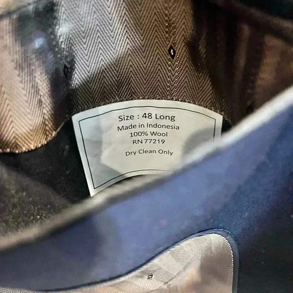 Joseph & Feiss Gold 48L Navy Blue Blazer 100% wool multiple pockets - Picture 7 of 11